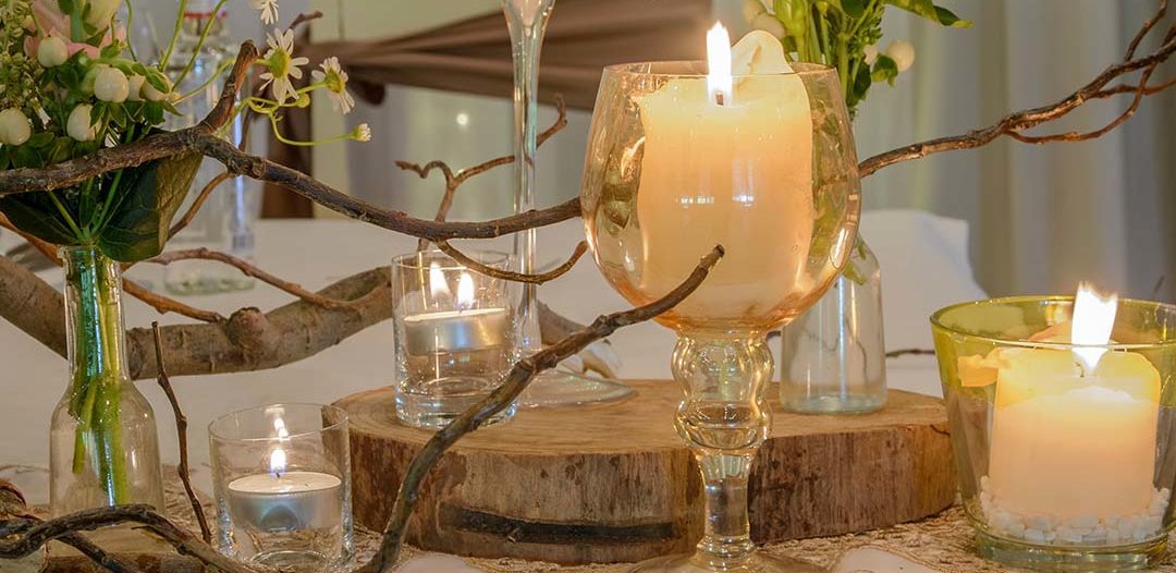 Floating Candles Centerpiece Idea from a Thrift Store Bowl