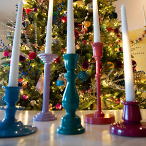 DIY Festive Candlesticks Final Image