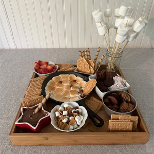 Create a smores themed charcuterie board 
