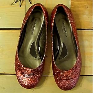 DIY Ruby Slippers for Halloween finished project