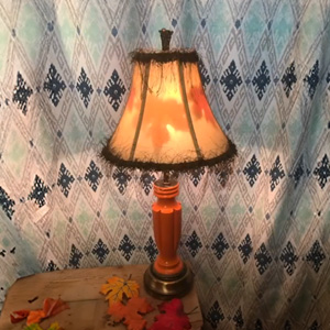 Finished upcycled lamp project