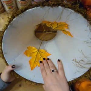 upcycled lamp shade decorating 