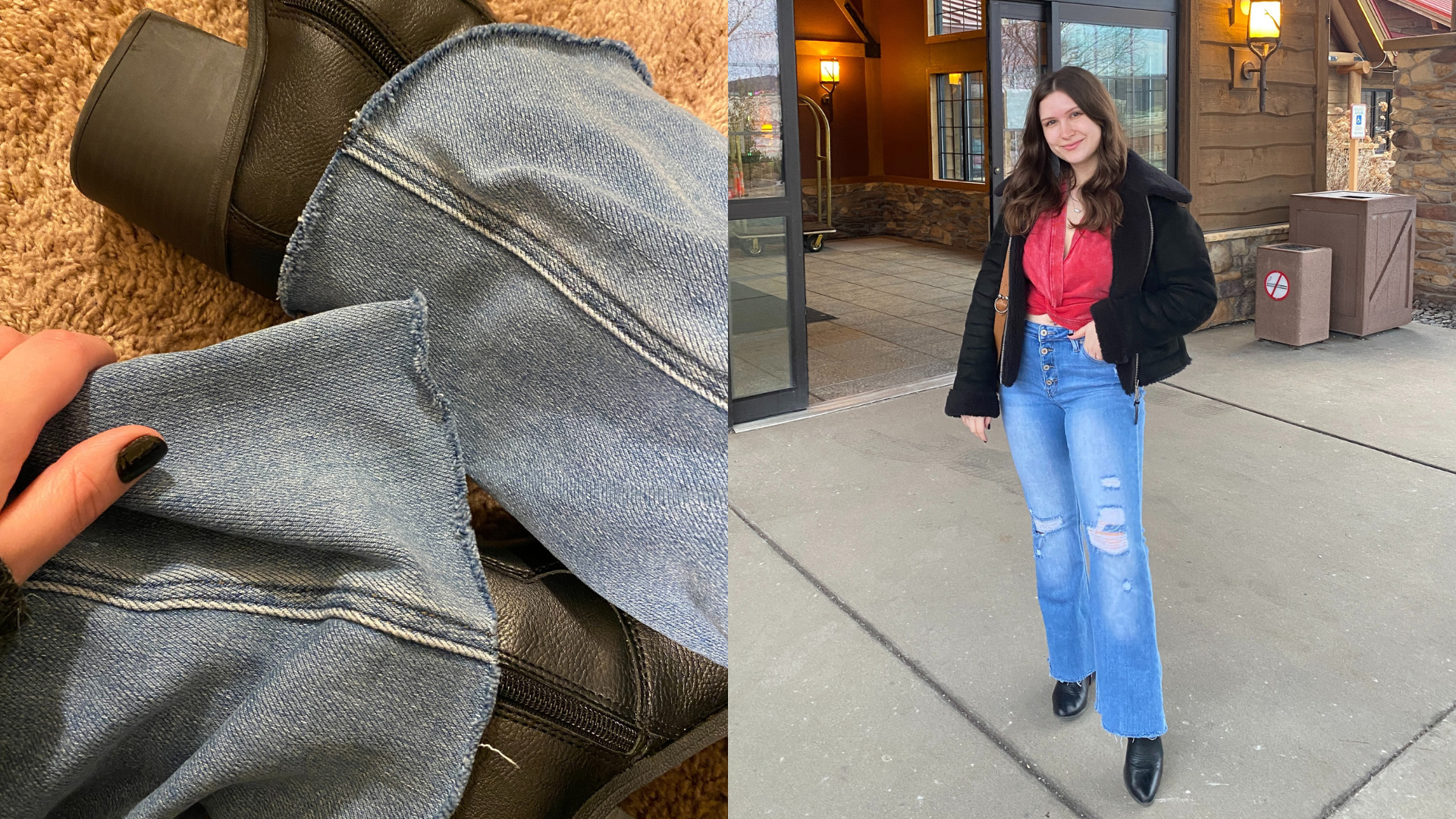 How To Raw Hem Thrifted Jeans Featured Image