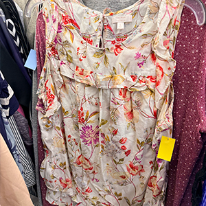 floral shirt as a part of Spring Fashion Trends Made Affordable at Goodwill NCW